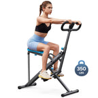 2-in-1 Squat Rowing Machine Adjustable Resistance Home Leg Glute Workout Trainer
