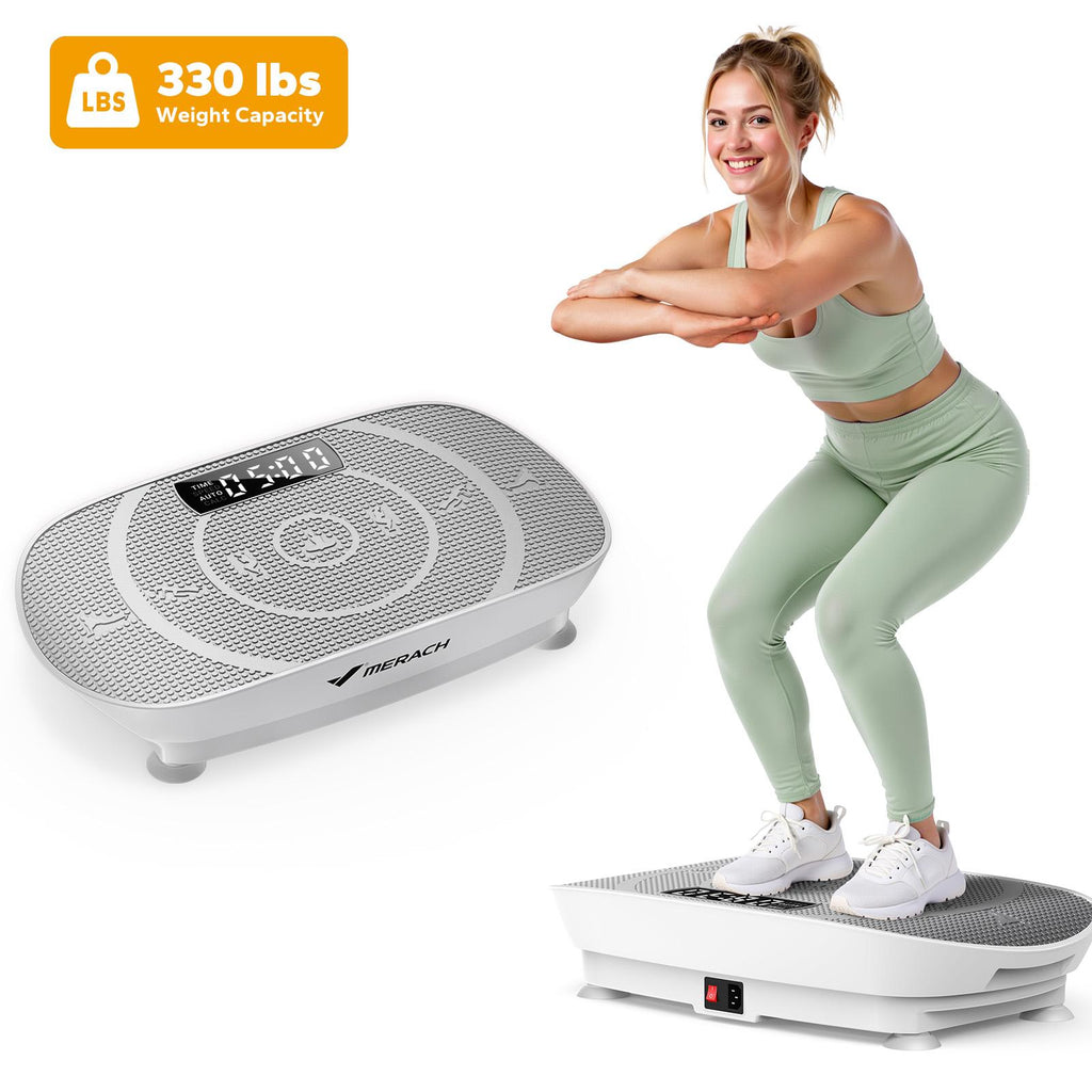 330LBS Slim Vibration Plate Lymphatic Drainage Full Body Home Fitness Trainer