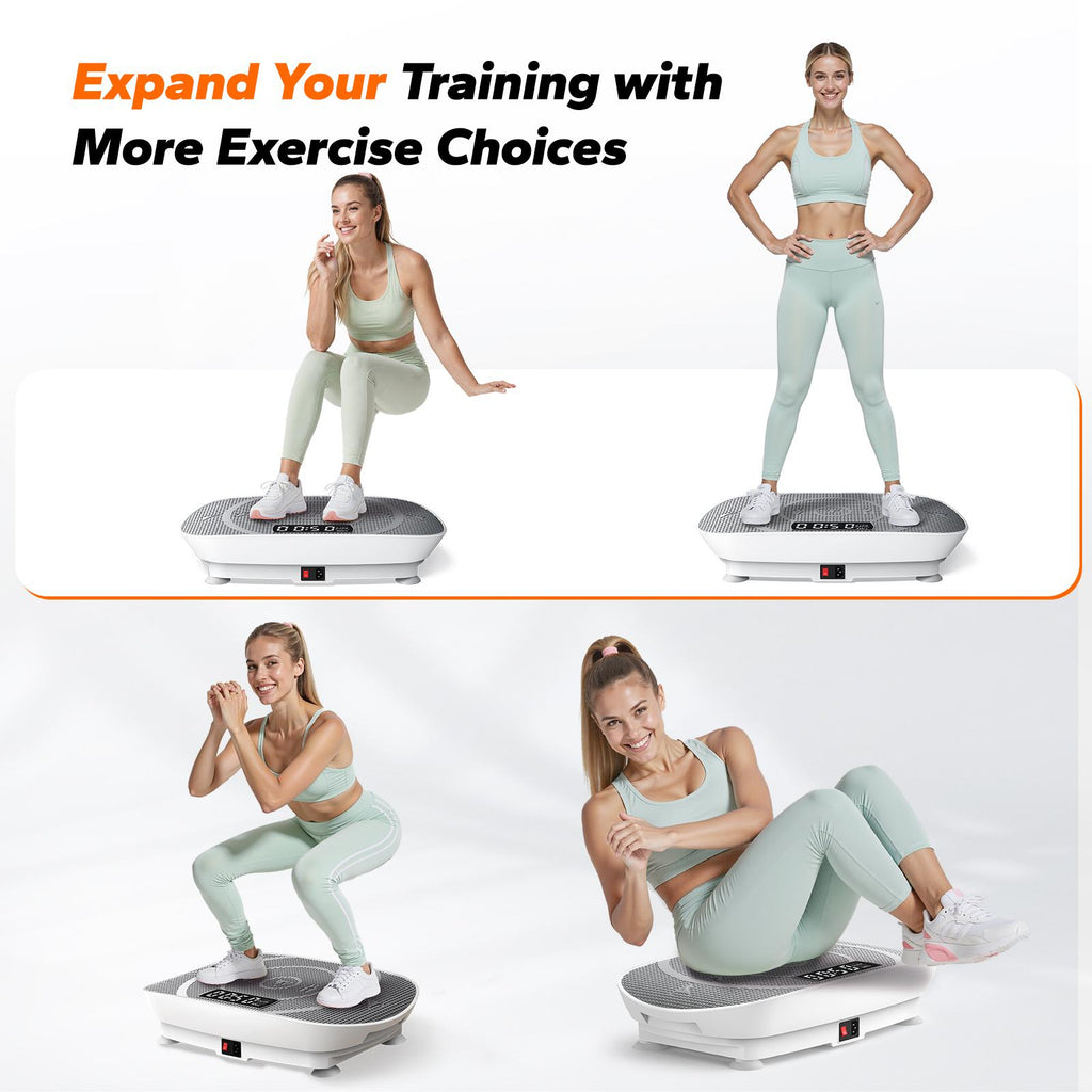 330LBS Slim Vibration Plate Lymphatic Drainage Full Body Home Fitness Trainer